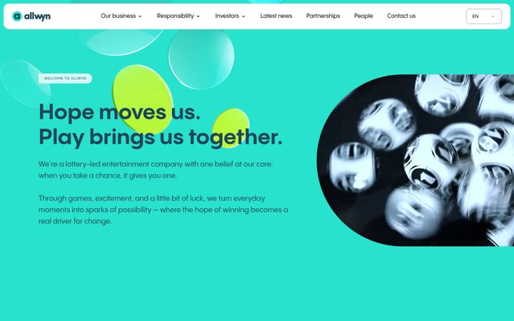 Screenshot of allwynentertainment.com