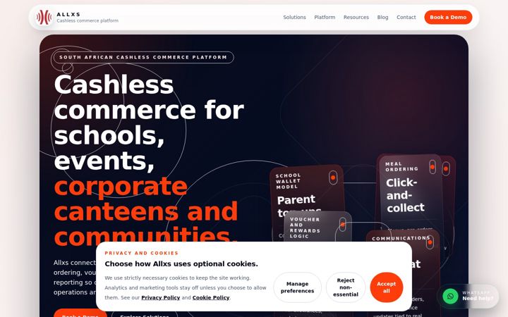 Screenshot of allxs.co.za