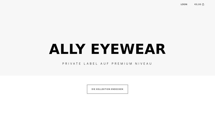 Екранна снимка на ally-eyewear.de