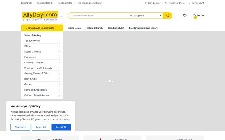 Screenshot of allydayi.com