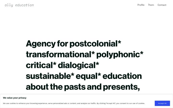 Screenshot of allyeducation.info