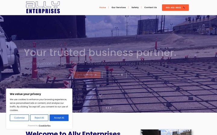 Screenshot of allyenterprisesca.com