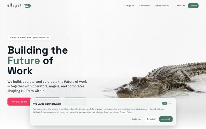 Screenshot of allygatr.com