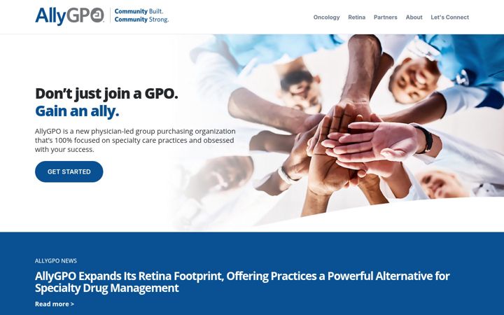 Screenshot of allygpo.com