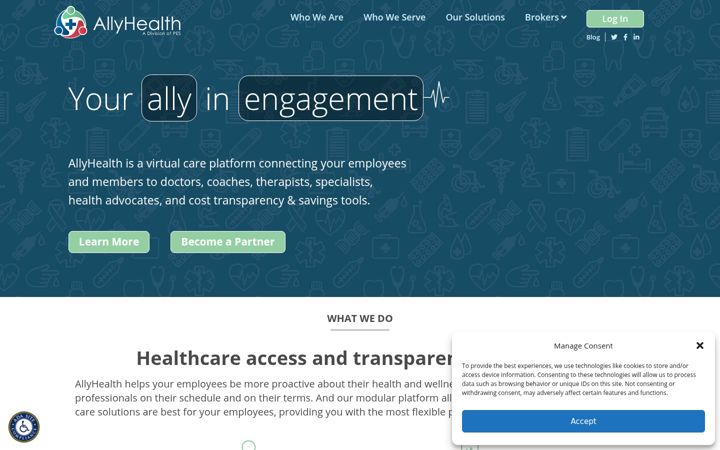 Zrzut ekranu allyhealth.net