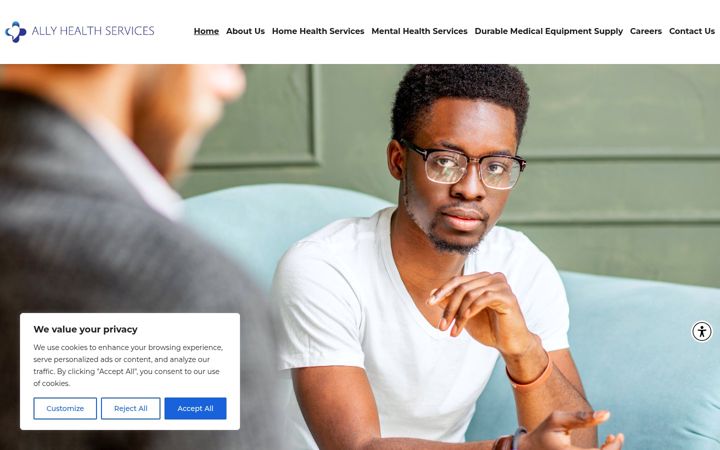Screenshot of allyhs.com