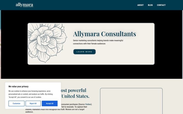 Screenshot ta' allymara.com
