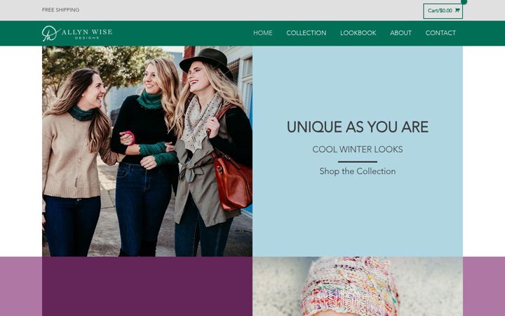 Screenshot of allynwisedesigns.com
