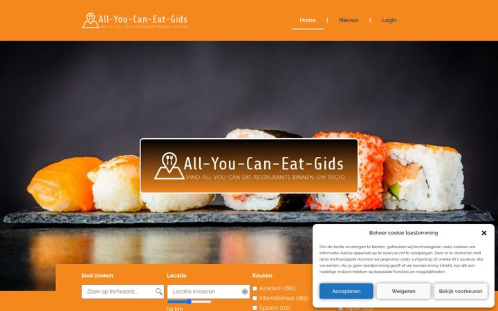 Screenshot of allyoucaneatgids.nl
