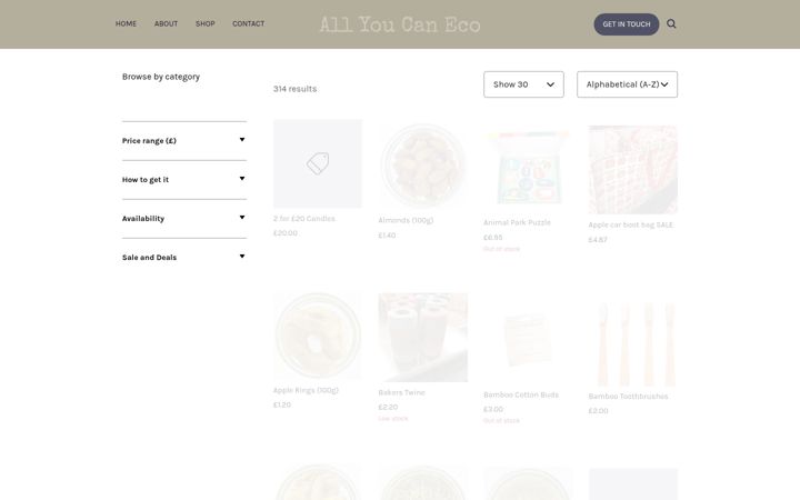 Screenshot of allyoucaneco.square.site