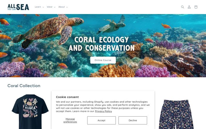 Screenshot ta' allyoucansea.com