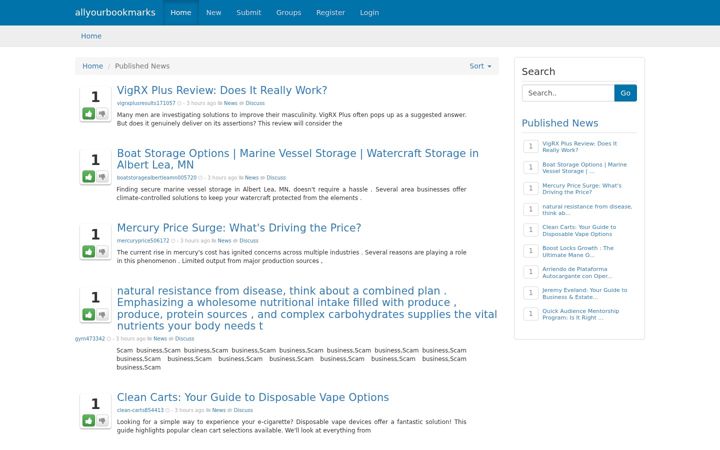 Screenshot of allyourbookmarks.com