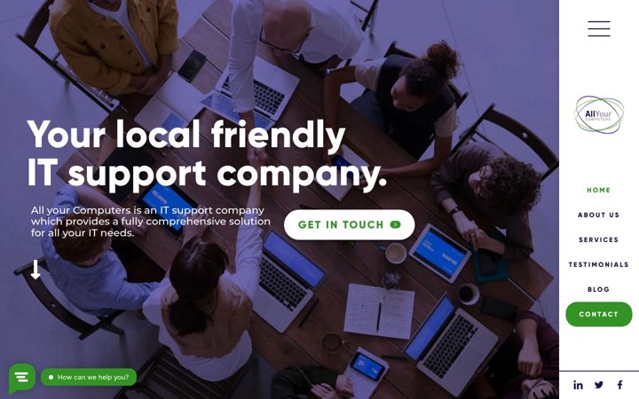 Screenshot of allyourcomputers.co.uk