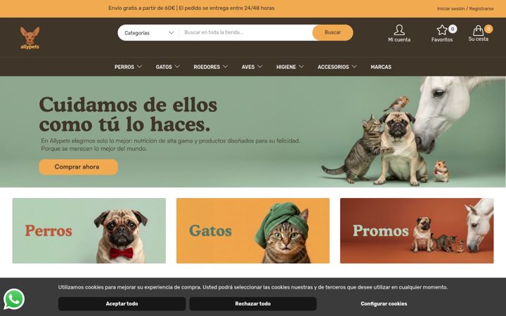 Screenshot of allypets.com