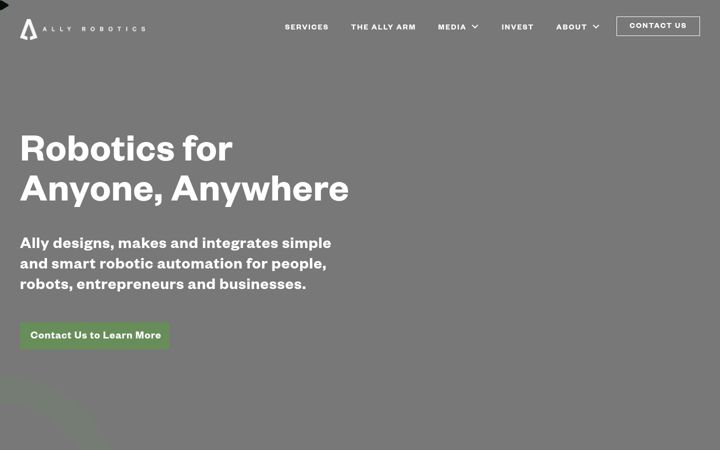 Screenshot of allyrobotics.com