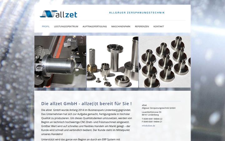 Screenshot του allzet.de