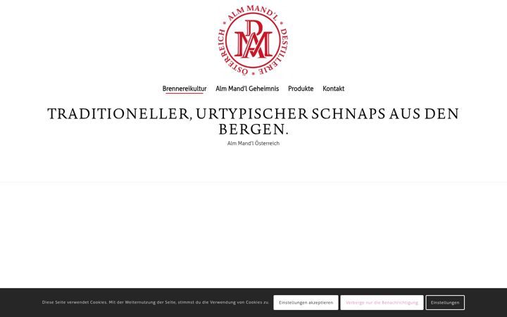 Screenshot of alm-mandl.at