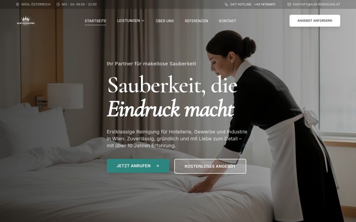 Screenshot of alm-reinigung.at