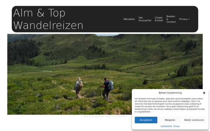 Screenshot of alm-topwandelreis.nl