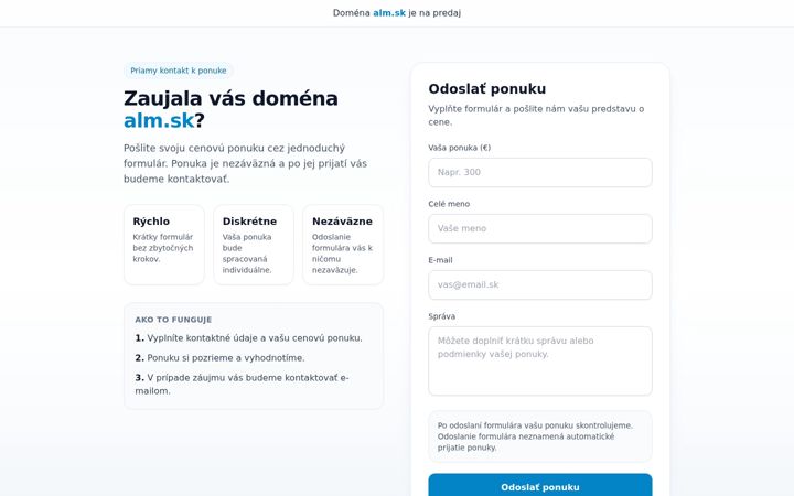 Screenshot of alm.sk
