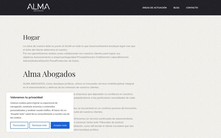 Screenshot of alma-abogados.es
