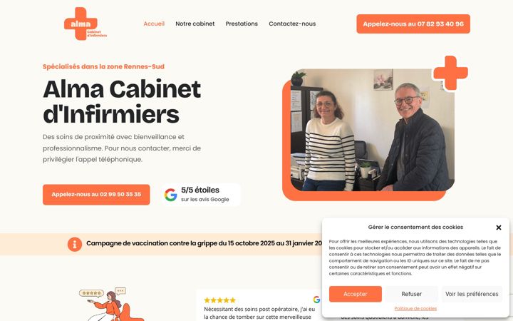 Skærmbillede af alma-cabinet-infirmiers.fr