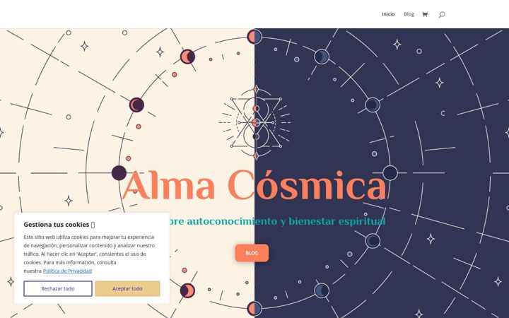 Skærmbillede af alma-cosmica.com