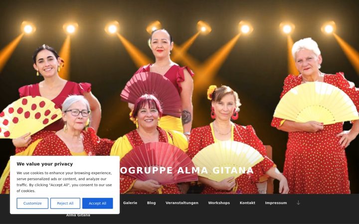 Skærmbillede af alma-gitana.de