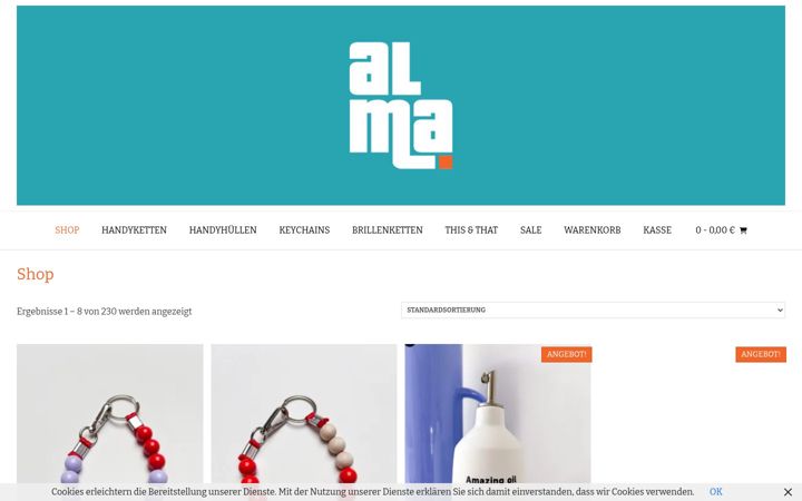 Capture d'écran de alma-lifestyle.de
