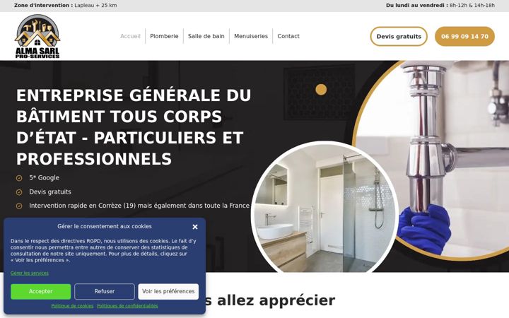 Screenshot of alma-proservices.fr