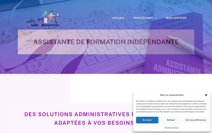 Screenshot of alma-secretariat.fr