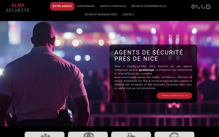 Screenshot of alma-securite.fr