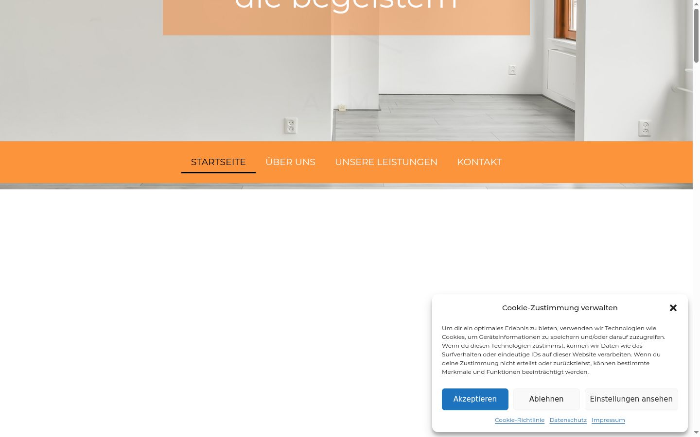 Capture d'écran de la bannière de consentement affichée avant toute interaction