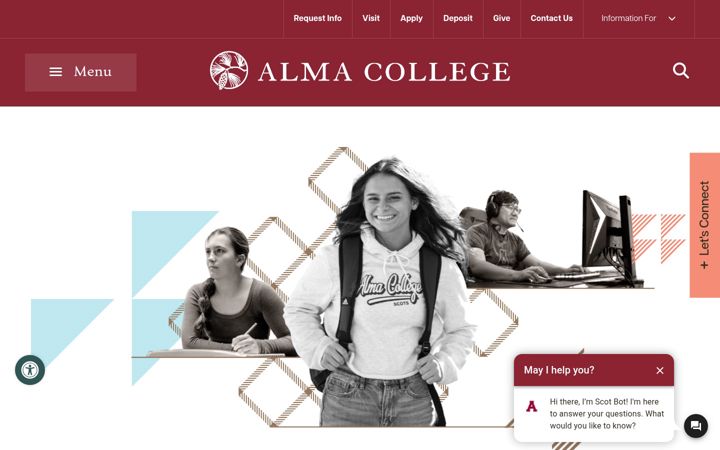 Screenshot of alma.edu