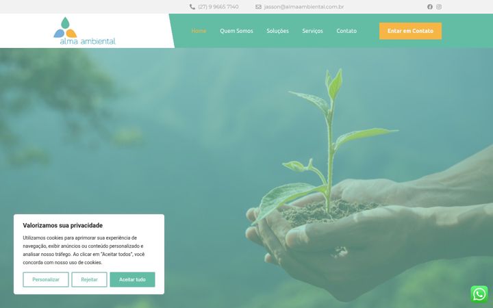 Snímek obrazovky almaambiental.com.br