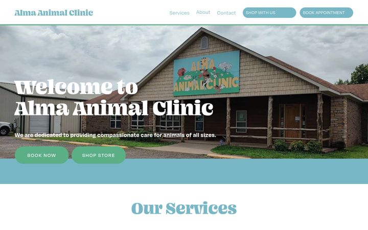 Screenshot of almaanimalclinic.com