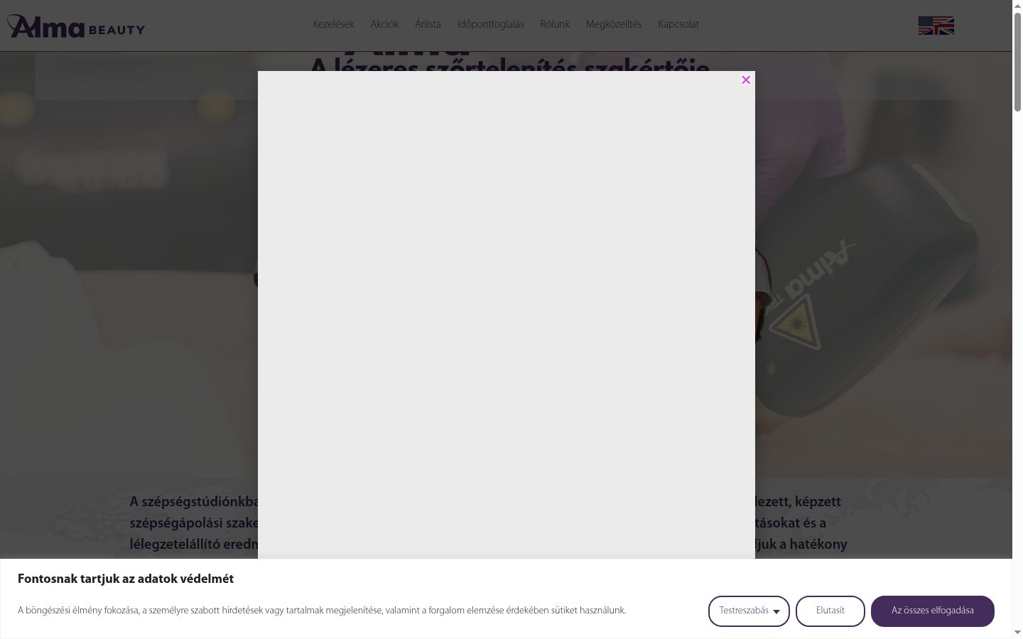 Screenshot des Einwilligungsbanners vor jeglicher Interaktion