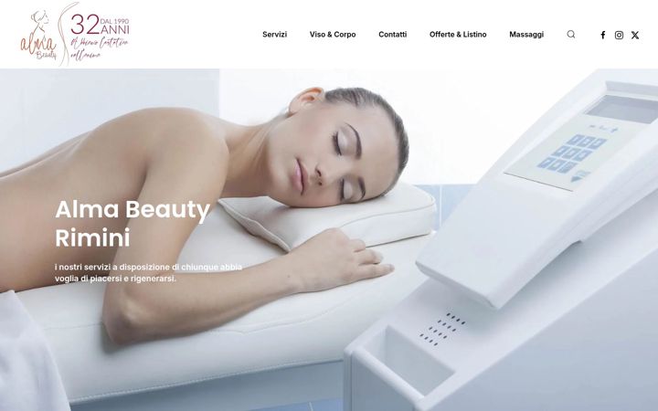 Screenshot of almabeautyrimini.it