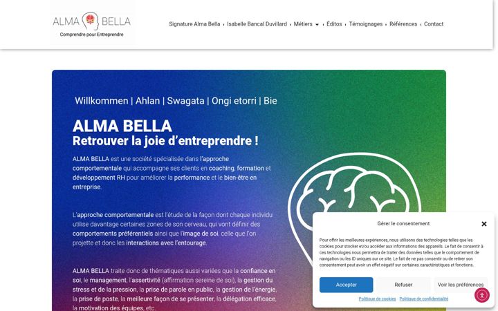 Screenshot von almabella.fr