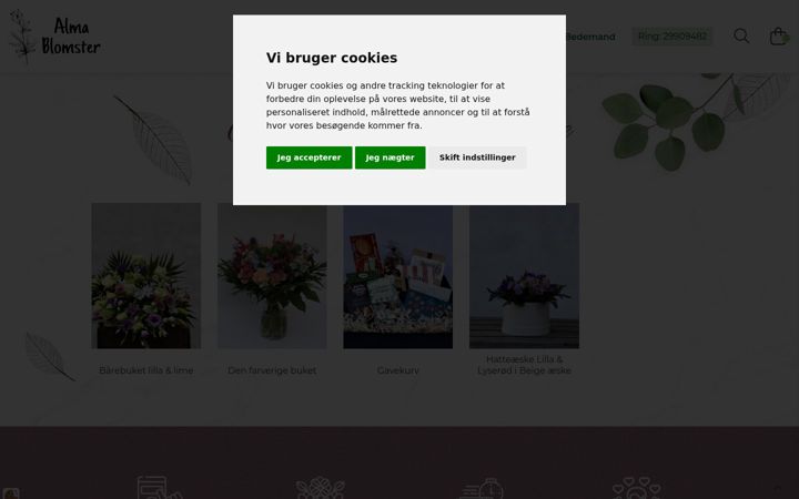 Screenshot of almablomster-vangede.dk