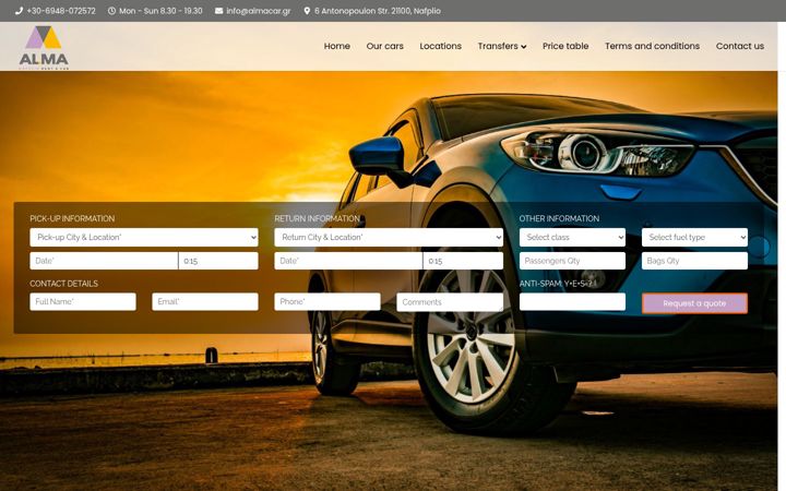 Screenshot of almacar.gr