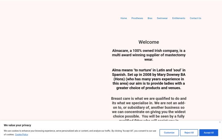 Screenshot of almacare.ie