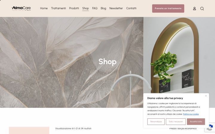 Screenshot von almacareshop.it