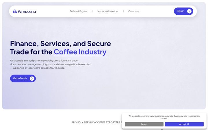 Screenshot of almacenaplatform.com