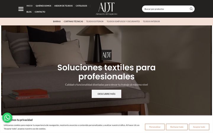 Screenshot of almacendeltapicero.com