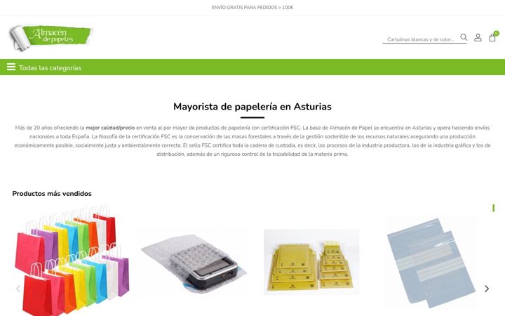 Screenshot von almacendepapel.es
