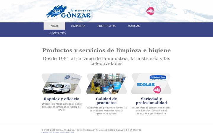 Screenshot of almacenesgonzar.com
