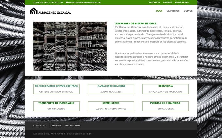 Screenshot of almacenesosca.com