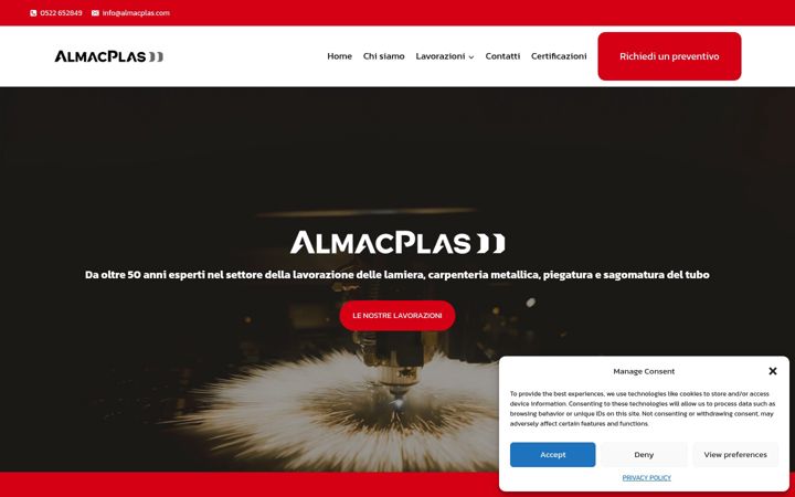 Screenshot ta' almacplas.com