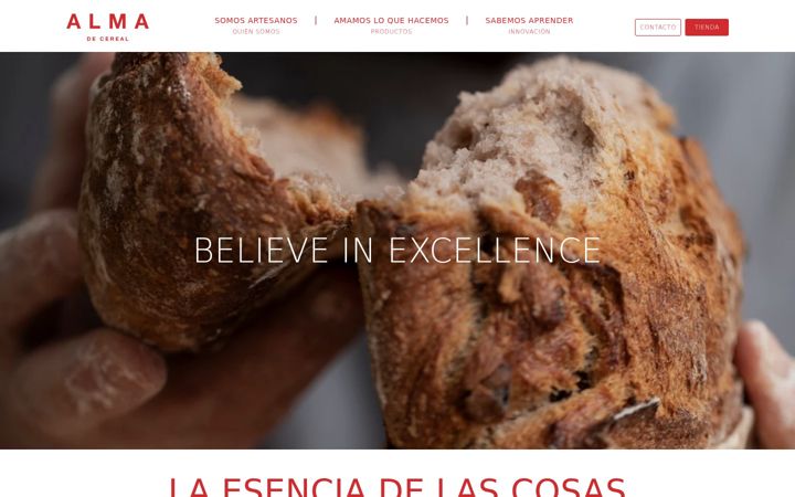 Screenshot of almadecereal.com